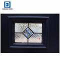 Fangda surface blue 4 lite glass painted contemporary security doors